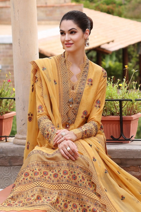 CF289-BAREEZE-EMBROIDERED 3PC LAWN DRESS WITH EMBROIDERED CHIFFON DUPATTA