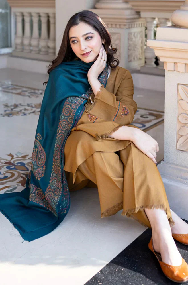 CF1201    Asling - Winter 3PC Dhanak Embroidered Suit -