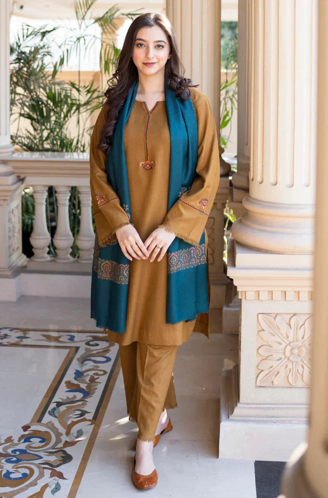 CF1201 Asling - Winter 3PC Dhanak Embroidered Suit