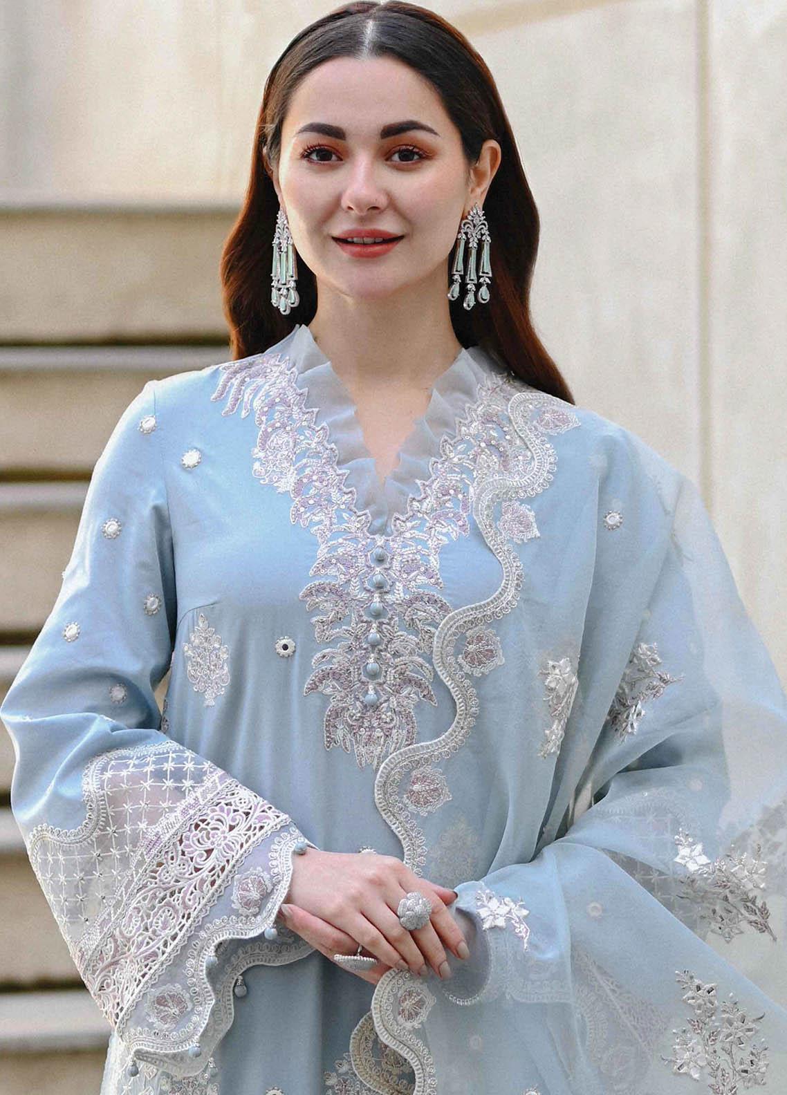 CF1037 QALAMKAR 3PC Lawn Embroidered Suit