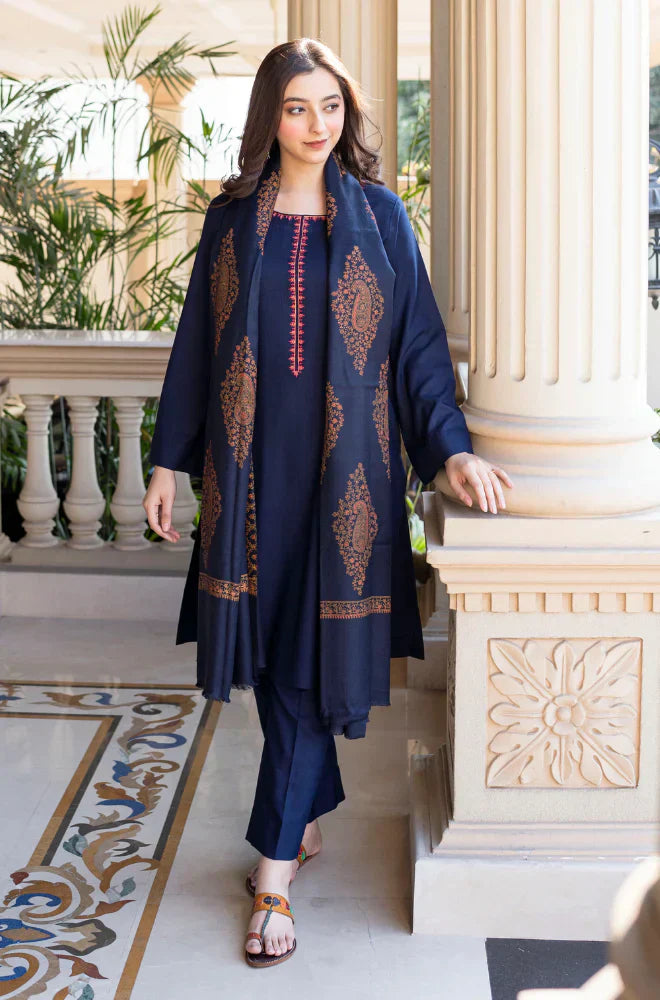 CF1202    Asling - Winter 3PC Dhanak Embroidered Suit -